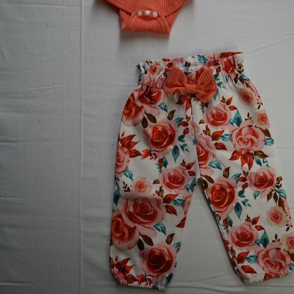 Baby Girl Matching Set, Daddy's Girl, Floral Set, Size 3-6m - Picture 3 of 7